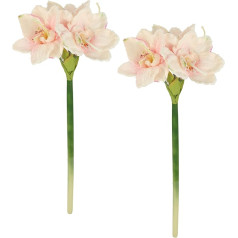 Mākslīgie ziedi Amaryllis 66 cm komplekts 2 zīda ziedi Mākslīgie adventes vainagiem, virtenēm, vainagiem, kompozīcijām Zariņu dekoratīvie zariņu galda rotājumi Ziemas ziedu Ziemassvētku rotājumi Ziemassvētku rotājumi Ziemassvētki