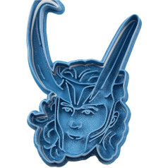 Cuticuter Loki Ragnarok supervaroņa cepumu izgriezējs, zils, 8 x 7 x 1,5 cm