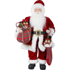 Himaly Santa Claus 18 collu Viggo Ziemassvētku lelle 45 cm augstuma Ziemassvētku vecīša Ziemassvētku vecītis Sezonas Ziemassvētku eglītes rotājums Ziemassvētku eglītes rotājums Dāvanu ballīte