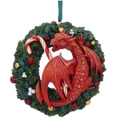 Nemesis Tagad Anne Stokes Sweet Tooth Dragon Hanging 9cm Resin Red Anne Stokes Merchandise Sweettooth Dragon Hanging Christmas Decorations Cast From Finest Resin Expertly Hand Painted