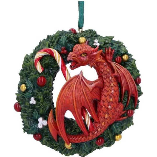 Nemesis Tagad Anne Stokes Sweet Tooth Dragon Hanging 9cm Resin Red Anne Stokes Merchandise Sweettooth Dragon Hanging Christmas Decorations Cast From Finest Resin Expertly Hand Painted