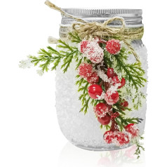 Ziemassvētku sveces Aromatizētas sveces stiklā, smaržīgās sveces Ziemassvētku dekorēšanai, Mason Jar sveču aromāts dāvanas