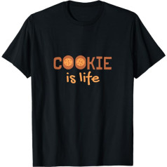 Cookie Is Life Cookie Lovers T-krekls, melns