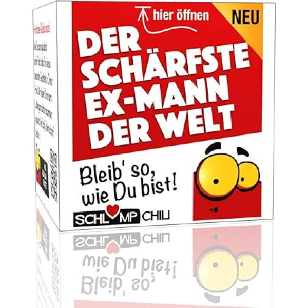 Schlump-Chili Ex vīrs Dāvanu komplekts The Sharpest Ex Man in the World - smieklīga bijušā partnera dāvana šķiršanās šķiršanās gadījumā šķirtiem pāriem un pāriem vīriešiem