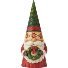 Enesco Jim Shore Heartwood Creek Ziemassvētku rūķis ar vainagu, 18 cm, daudzkrāsains