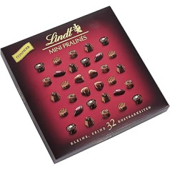 Lindt Mini Pralinés Noirs, tumšā šokolāde, 32 šokolādes konfektes, neliela šokolādes dāvana, 158 g