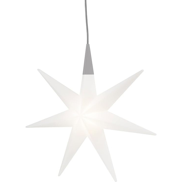 8 sezonu dizains Shining Glory Star LED Ziemassvētku zvaigzne (70 cm, balta) ar krāsu mainītāju (15 krāsas), ar spuldzīti, karājas zvaigzne XXL, izgaismota Ziemassvētku dekorācija, izmantošanai iekštelpās un ārpus telpām