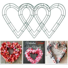 Dytabepl Pack of 3 Metal Heart Wreath Wreath Blank, sirds formas stiepļu durvju vainaga rāmis, durvju vainags rudens logu rotājums, Ziemassvētku vainagi priekšējo durvju rotājums, vainags, kaltēti ziedi mājai, kāzām