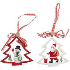 Ziemassvētku dāvanas 98821 Weihnachten Dekoration zum Aufhängen, 10 cm, 2 Stück