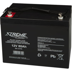 Гелевый аккумулятор 12v 80ah xtreme