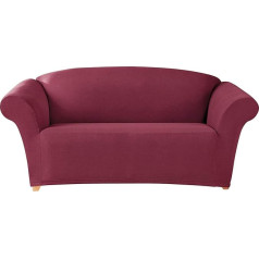 Surefit Simple Stretch Twill 1-dalījums - Loveseat Slipcover - Burgundijas krāsā