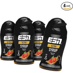 ESN Ultra sīrups, 4 iepakojums, 4 x 65 ml, Guarana, dzērienu sīrups bez cukura, līdz 32 litriem gatavā dzēriena