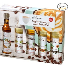 Monin kafijas sīrupu komplekts 5 x 50 ml pudeles