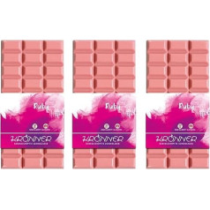 Krönner Krönner Ruby Chocolate - 3 x 100 g šokolādes batoniņš - unikāls rozā šokolādes izstrādājums no 34% rubīna kakao pupiņu - rozā šokolāde bez krāsvielām - augstas kvalitātes šokolāde sieviešu dienā