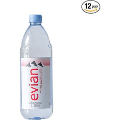 evian plakanais ūdens, 12 x 1 litrs