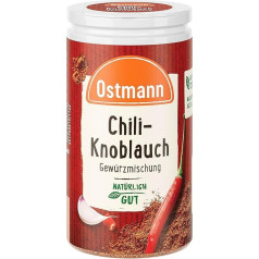 Ostmann Spices - čilli un ķiploku garšvielu preparāts | Pikanta garša gaļas ēdieniem | 40 g šeikera kārbiņā