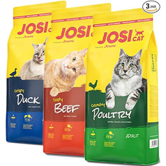 Josera 30 kg JosiCat - 1 x 10 kg kraukšķīga pīle 10 kg garšīga liellopu gaļa 10 kg kraukšķīga mājputnu gaļa