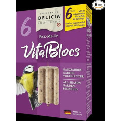 Delicia Pick-Me-Up VitaBloc 6 kastes pa 6 putnu barības kastēm