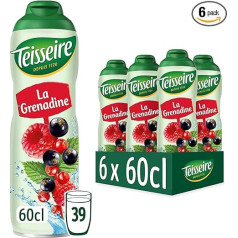 Teisseire Grenadīns bezalkoholiskajiem dzērieniem, 6 x 600 ml