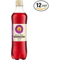 Carpe Diem Kombucha Classic 12 butelių po 0,5 l, įskaitant vienkartinį depozito dūmą