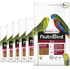 VERSELE-LAGA - NutriBird B14 - Ekstrudētas granulas - Barība pupuķu un citu mazu papagaiļu aizsardzībai - 6 x 800 g