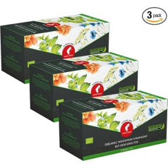 Julius Meinl Organic Mountain Herbs - 20 piramīdas maisiņi | Aromātiskā organiskā zāļu tēja no izsmalcinātiem kalnu augiem | 100% dabīga un ekoloģiska | Ideāli piemērota relaksējošiem tējas brīžiem | Iepakojums 3 gab.