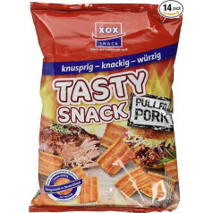 XOX Tasty Snack Pulled Pork, 14 gabalu iepakojums (14 x 125 g)