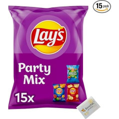 Lay's Party Mix 15 Mini Chips Bag + Benefux. Refreshing Cloth 413 g