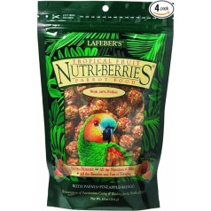 (4 iepakojumi) Lafeber Tropical Fruit Nutri-Berries barība papagaiļiem 10 oz | Foraging Fun