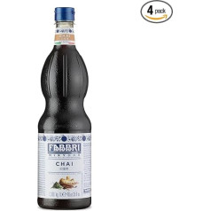 Food-United CHAI-TE-SIRUP 4x1L PUTELE | FABBRI Mixybar | Sciroppo Di Tè | Melnās tējas ingvera un kanēļa sīrups | Fabbri 1905 Cocktail Bar Syrop | Chai-Grog brokastu saldējuma kafejnīcām kokteiļu bāriem