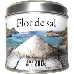 GLOSA MARINA Flor de Sal (Fleur de Sel) jūros druska - puikios dovanos iš Maljorkos Ispanijoje (1 x 200 g)