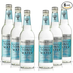 Fever-Tree Viduržemio jūros tonizuojantis vanduo 6 x 500 ml = 3000 ml - įskaitant užstatą, kurį galima naudoti pakartotinai