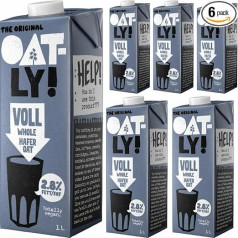 Oatly Oat Drink Pilns 2,8% tauku auzu dzēriens 1000 ml x 6 gab.