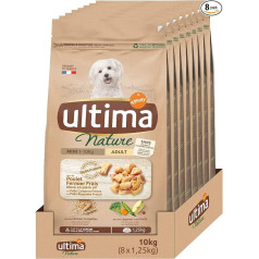 Ultima Nature Mini sausā barība pieaugušajiem suņiem ar vistas gaļu 8 x 1,25kg - kopā 10kg