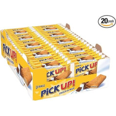 PiCK UP! Choco & Milk - Biskvītu batoniņi - 20 x 5 gabaliņi - 2 sviesta cepumi ar kraukšķīgu piena šokolādi un piena krēmu (20 x 140 g)