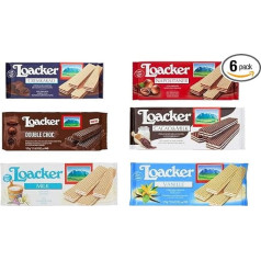 Testa iepakojums Loacker Vafeļu cepumi Snack Biscuits 100% itāļu vafeles (6 x 175 g)