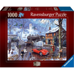 Puzzle 1000 elementu ziemas stacija