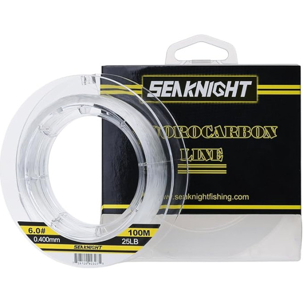 Seaknight 100% fluoroglekļa viena auklas makšķerēšanas līnija 100m/110yds Karpu makšķerēšana Monofilament neilona līnija Sinking Leader Line 3-100lb