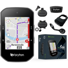 Bryton Rider S500 Sensor Bundle 2,4 collu LCD krāsu skārienjūtīgais ekrāns GPS velosipēda dators Bezsaistes ES karte saderīga ar radaru 24 stundu akumulatora darbības laiks Navigācija ar Turn-by-Turn Follow Track