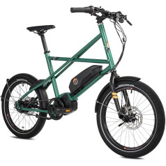 TechniBike UTY by Cooper Bike - E-Bike kompakts velosipēds (20 collu velosipēds, viens izmērs der visiem rāmja izmēriem, universālais elektriskais kravas velosipēds ar papildu priekšējo bagāžas plauktu)