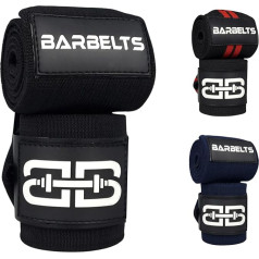 Barbelts Wrist Wraps Extreme 68 cm - Maksimāla plaukstas aizsardzība spēka treniņiem, kultūrismam, svarcelšanai un fitnesam - ietver īkšķa cilpu