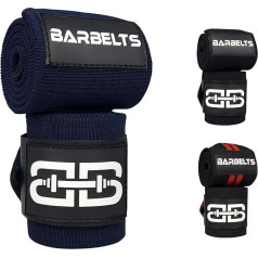 Barbelts Wrist Wraps Extreme 68 cm - Maksimāla plaukstas aizsardzība spēka treniņiem, bodibildingam, spēka vingrinājumiem un fitnesam - Nospiediena siksna iekļauta komplektā