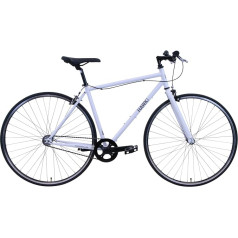 HAWK Vintage Singlespeed velosipēds 28 collu vīriešiem un sievietēm (48 cm) I Sporty Fixie ar klasisku tērauda rāmi I Ceļu velosipēds ar loka bremzēm I White