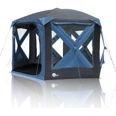 jūsų GEAR Levanzo Pop Up Gazebo Event Dome Shelter 8,5 m² UV 50+ apsauga Palapinė 4-6 žmonėms Šeimos palapinė Stovėjimo aukštis Grindų padėklas Atsparus vandeniui 5000 mm Mėlyna pilka