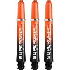 Harrows Supergrip Fusion vārpstas, ar frēzētiem gredzeniem, īsas, 10 komplekti (30) (melns un oranžs)