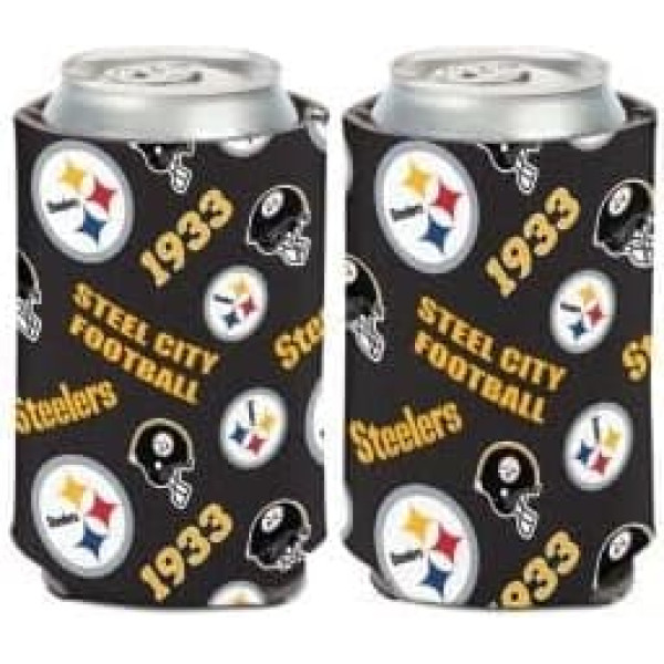 Pittsburgh Steelers Scatterprint 12oz Can Cooler