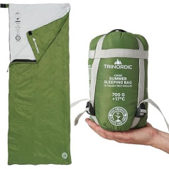 Trinordic 700 g Ultralight Blanket guļammaiss - ar Anti-Clamp Zip - kompakts vasaras guļammaiss pieaugušajiem - brīvdabas pārgājieniem, mugursomas, velosipēdu iepakošanai un ceļojumiem