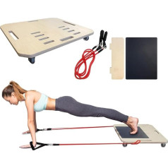 GERRIT Portable Reformer Alternatīva mājas Pilates Reformer Pilnīgiem Pilates treniņiem un vingrinājumiem mājās ar pretestības lentēm