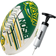 Franklin Sports North Dakota Football - Jauniešu mini futbola bumba - 8,5 collu futbola bumba - SPACELACE Easy Grip Texture - ideāli piemērota bērniem