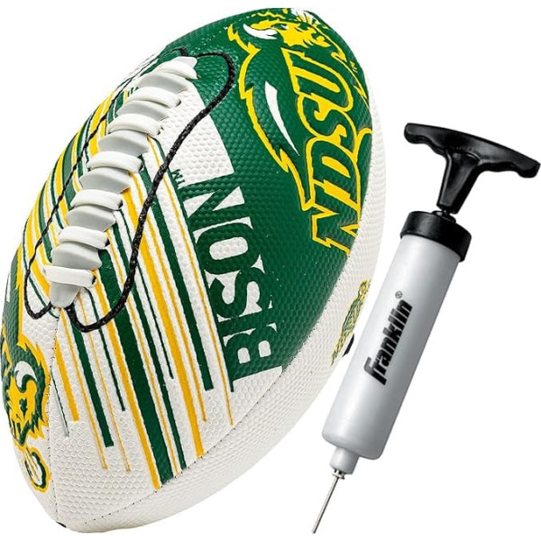 Franklin Sports North Dakota Football - Jauniešu mini futbola bumba - 8,5 collu futbola bumba - SPACELACE Easy Grip Texture - ideāli piemērota bērniem